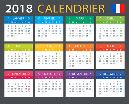 Calendar 2018 - French version