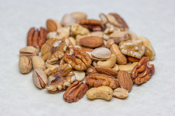 Pile of mixed nuts
