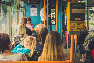 People in public transport