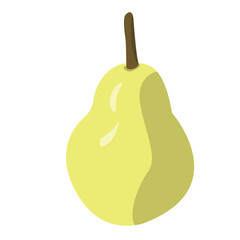 Isolated pear on a white background, Vector illustration