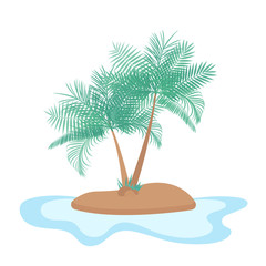 Desert island isolated illustration