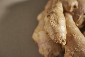 a whole fresh ginger root from China, an important ingredient in Asian cooking