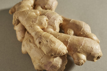 a whole fresh ginger root from China, an important ingredient in Asian cooking