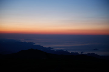 Morning glow from the mountain