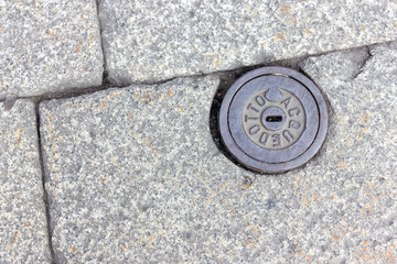 Manhole cover Italian water supply