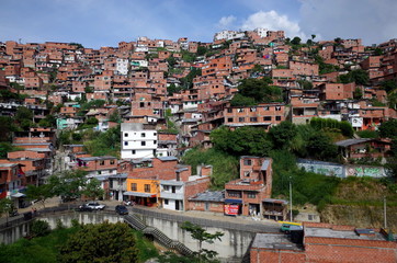 Fototapeta na wymiar A poor barrio in Medellin, Colombia