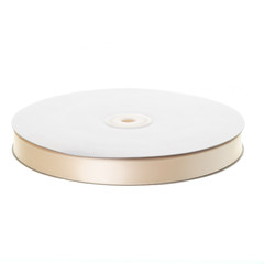 Ivory Satin ribbon isolated on white background