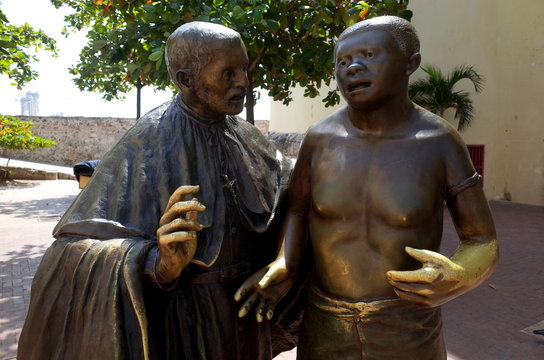 Bronze statue of San Pedro Claver, freer of Slaves