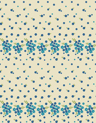 floret  Repeat  The design blue