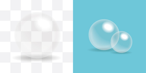 Transparent Ball, glass sphere, soap bubble vector.
