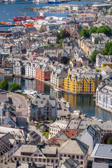Alesund, one of the most recognizable city in Norway due to its buildings completely different from traditional norwegian ones