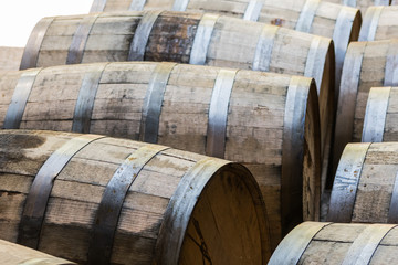 Old Bourbon Barrels Waiting to Be Emptied © kellyvandellen