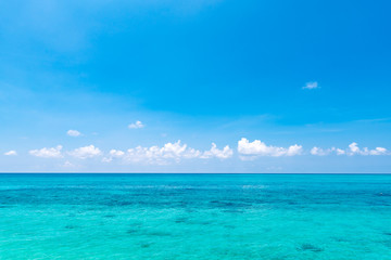 Fototapeta premium Sea, sky, landscape. Okinawa, Japan, Asia.