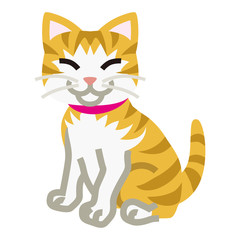 Fototapeta na wymiar Domestic cat ,Simple cartoon Illustration