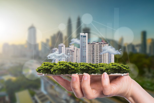 Business smart city concept