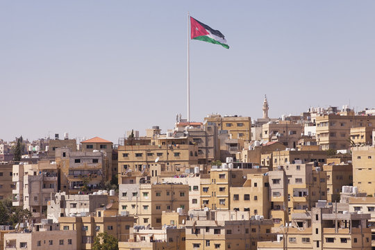 Flag of Jordan in Amman 