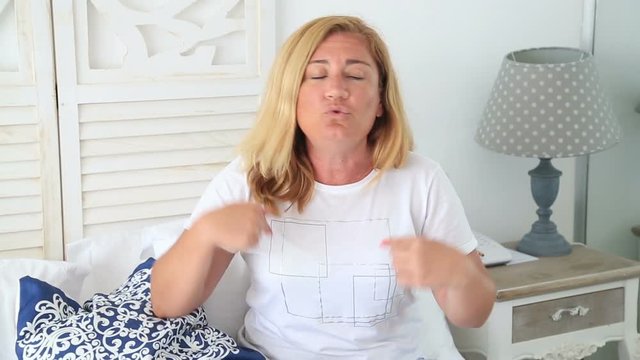 Angry  stressed woman  screaming