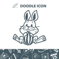 easter bunny doodle
