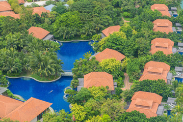 Bird's eye view of swimming pool