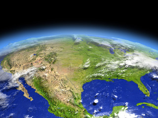Fototapeta premium South of USA from space