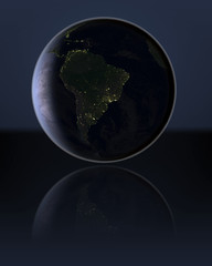 South America in the dark