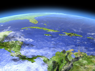North Caribbean from space