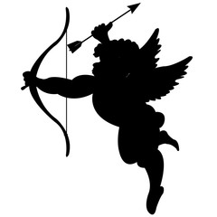 Fototapeta premium Cupid with onion and dart