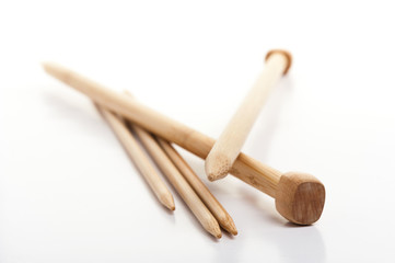 isolated knitting needles