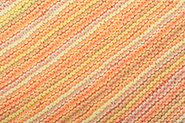 Sweater or scarf fabric texture large knitting. Knitted jersey background with a relief pattern. Wool hand- machine, handmade.