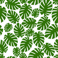 Vector tropical seamless floral pattern.