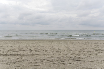Fototapeta na wymiar Storm's approaching the beach on a summerday at the seaside, Black Sea, Europe