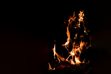 Flare blaze isolated on black for background