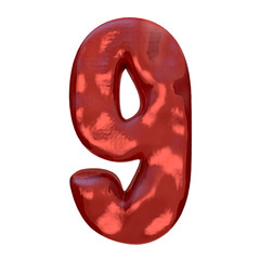 Inflatable digits. 3D rendering
