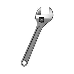 Adjustable Wrench 3d rendering
