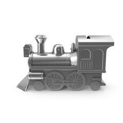 3d rendering of Money Box In the form of a steam locomotive