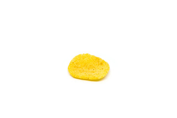 Fried shrimp chips isolated on white background