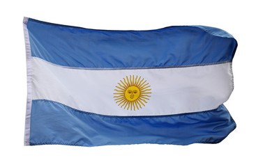 Flag of Argentina, isolated on white background