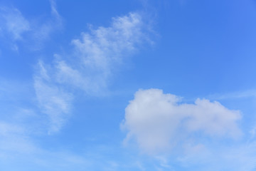 Beautiful white clouds and blue sky background