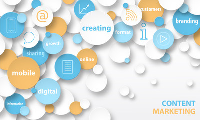 CONTENT MARKETING Vector Banner