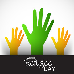 Fototapeta premium World refugee day.