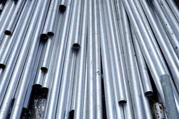 Pile of Metal Pipes.