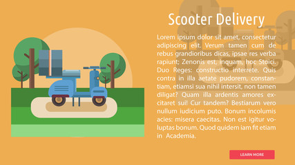 Scooter Delivery Conceptual Banner