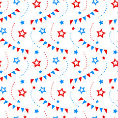 Independence day of America festive seamless pattern background