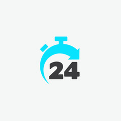24 Hour Stopwatch Icon