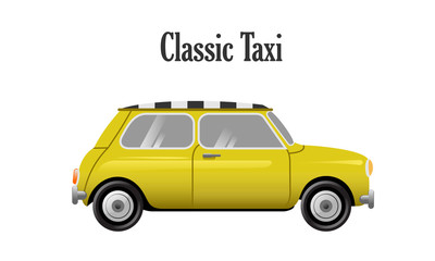 Classic iconic yellow taxi