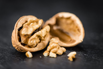 Portion of Whole Walnuts (selective focus)