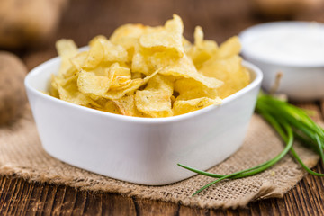 Portion of Potato Chips (Sour Cream taste)