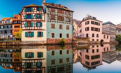 Stunning view of Strasbourg in France in Summer - obrazy, fototapety, plakaty