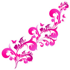 Obraz na płótnie Canvas beautiful pink flowers , on a white