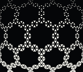 geometric hexagon seamless vector triangle halftone pattern background